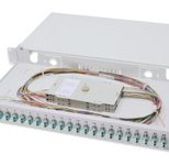 Digitus LWL Spleißbox, 1HE, bestückt, 24x LC DX, OM3