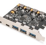 Digitus PCIe Karte 2x USB-C + 3x USB A