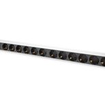 Digitus Steckdosenleiste mit Aluminiumprofil mit Schalter und Überspannungsschutz , 12-fach Schutzkontaktsteckdose, 2 m Zuleitung Schutzkontaktstecker