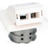 Digitus FTTH Glasfaser Unterputz-Wandanschlussdose, für SC/LC-Adapter