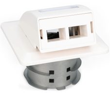 Digitus FTTH Glasfaser Unterputz-Wandanschlussdose, für SC/LC-Adapter