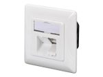 Digitus CAT 5e Modulare Anschlussdose, geschirmt, 2x RJ45 8P8C, LSA, Reinweiß, Aufputz