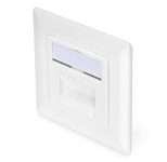 Digitus CAT 6A Klasse EA Anschlussdose, geschirmt 2x RJ45, LSA, reinweiß