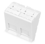 Digitus Frontplatte, 2-Port, 45 x 45 mm, abgewinkelt, für Rahmen DN-93802-5-SH