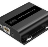 Digitus HDMI Empfänger für DS-55353, 4K/60Hz 120/200 m, PoE, One-to-Many, CAT, Schwarz