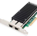 Digitus 2-Port 10 Gigabit Ethernet Netzwerkkarte, RJ45, PCI Express, Intel Chipsatz