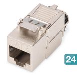 Digitus Cat.8.I Keystone Modul geschirmt, werkzeuglos, Staubkappe, 24 Stk.