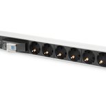 Digitus Aluminium Steckdosenleiste, 6-fach mit Leitungsschutzschalter