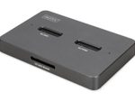 Digitus M.2 NVMe + M.2 SATA SSD Docking Station mit SD-Express Kartenleser, USB-C