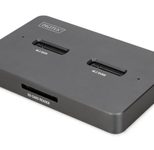 Digitus M.2 NVMe + M.2 SATA SSD Docking Station mit SD-Express Kartenleser, USB-C