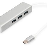 Digitus USB Typ C 3-Port Hub + Gigabit Ethernet