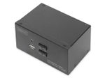 Digitus KVM-Switch, 2-Port, Dual-Display, 4K, HDMI