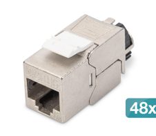 Digitus CAT 6A Keystone Modul, geschirmt, 48 Stück werkzeugfreie Verbindung