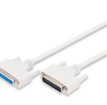 DIGITUS Datatransfer Verlängerungskabel, D-Sub25 St/Bu, 2.0m, Seriell/Parallel, vergossen, be