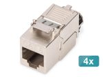 Digitus Cat.8.I Keystone Modul geschirmt, werkzeugfrei, Staubkappe, 4 Stk.