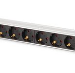 Digitus DN-95438 Stromverteilereinheit (PDU) 9 AC-Ausgänge 1U Schwarz, Silber