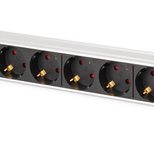 Digitus DN-95441 Stromverteilereinheit (PDU) 7 AC-Ausgänge 1U Schwarz, Silber