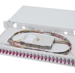 Digitus LWL Spleißbox, 1HE, bestückt, 24x LC DX, OM4