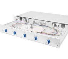 Digitus LWL Spleißbox, 1HE, bestückt, 6x LC DX, OS2