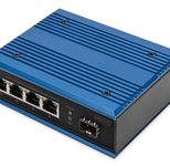 Digitus 4 Port Gigabit Ethernet Netzwerk PoE Switch, Industrial, Unmanaged, 1 SFP Uplink