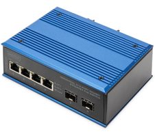 Digitus Industrieller 4+2-Port Gigabit Ethernet PoE Switch