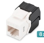 Digitus CAT 6 Keystone Modul, ungeschirmt, RJ45 zu LSA, werkzeugfreier Anschluss, inkl. Kabelbinder, 8 Stk.