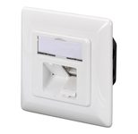 Digitus CAT 6 Anschlussdose, geschirmt 2x RJ45, 8P8C, LSA, Reinweiß, Unterputz