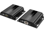 Digitus HDMI IP Extender Set, 4K/60Hz 120/200 m, PoE, One-to-Many, CAT, Schwarz