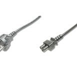 Digitus Netzanschlusskabel, CEE 7/7 (Typ-F) - C5 St/Bu, 0,75m, H05VV-F3G 0.75qmm, sw