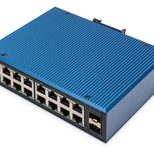 Digitus 16 Port Gigabit Ethernet Netzwerk Switch, Industrial, Unmanaged, 2 SFP Uplink