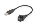 Digitus USB 2.0 Keystone Modul für DN-93832, mit 16 cm Kabel, schwarz (RAL 9005)