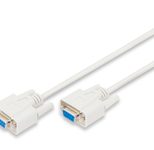 DIGITUS Datatransfer Anschlusskabel, D-Sub9 Bu/Bu, 2.0m, Seriell, vergossen, be