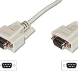 DIGITUS Datatransfer Anschlusskabel, D-Sub9 Bu/Bu, 3.0m, Seriell, vergossen, be