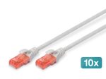 Digitus CAT 6 U/UTP Patchkabel - LSZH, 10 Stück