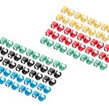 Digitus Farbclips für Patchkabel - Gemischt (je 20 Stück in Rot, Grün, Blau, Gelb, Schwarz)