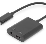 Digitus USB Type-C Adapter / Konverter, Type-C auf USB Type-C + 3.5mm Klinke