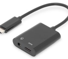 Digitus USB Type-C Adapter / Konverter, Type-C auf USB Type-C + 3.5mm Klinke