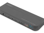 Digitus KVM-Switch, 4-Port, 4K60Hz, 4 x DP in, 1 x DP/HDMI out