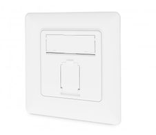 Digitus CAT 6A Klasse EA Anschlussdose, geschirmt 1x RJ45, LSA, reinweiß, Unterputz, 8 Richtungen
