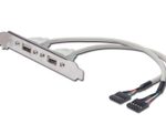 Digitus USB  Slotblechkabel, 2x Typ A - 2x5pin IDC, Bu/Bu,0.25m, USB 2.0 kompatibel, be