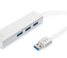 Digitus USB 3.0 3-Port Hub & Gigabit LAN-Adapter