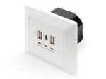 Digitus Steckdose mit USB A & USB-C Ports, Unterputz-Montage