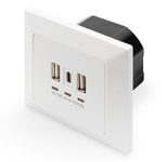 Digitus Steckdose mit USB A & USB-C Ports, Unterputz-Montage