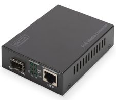 Digitus Gigabit PoE Medienkonverter, RJ45 / SFP, PSE