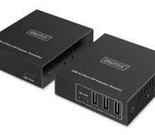 Digitus USB 3.2 Gen1 CAT Extender, 5 Gbps, 4 Ports: 3x USB-A / 1x USB-C, 100m