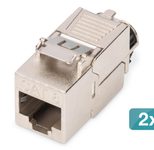 Digitus Cat.8.I Keystone Modul geschirmt, werkzeuglos, Staubkappe, 2 Stk.
