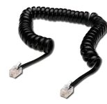 Digitus UAE Anschlusskabel, RJ10 St/St, 4.0m, CU, 4x7x0,12mm, flach, helic, sw