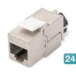 Digitus CAT 6A Keystone Modul, geschirmt mit intelligentem Kabelmanager, Set (24 Stück)