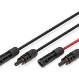 Digitus Solarkabel Verlängerung 3m , 4mm², MC4-Anschluss, PV-Kabel 1500V DC, UV-beständig & wetterfest, 2 Kabel, 1x Schwarz, 1x Rot