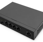 Digitus 4+1-Port Gigabit PoE Netzwerkswitch, Desktop, unmanaged, 1 Uplink Port RJ45, 60 W, af/at